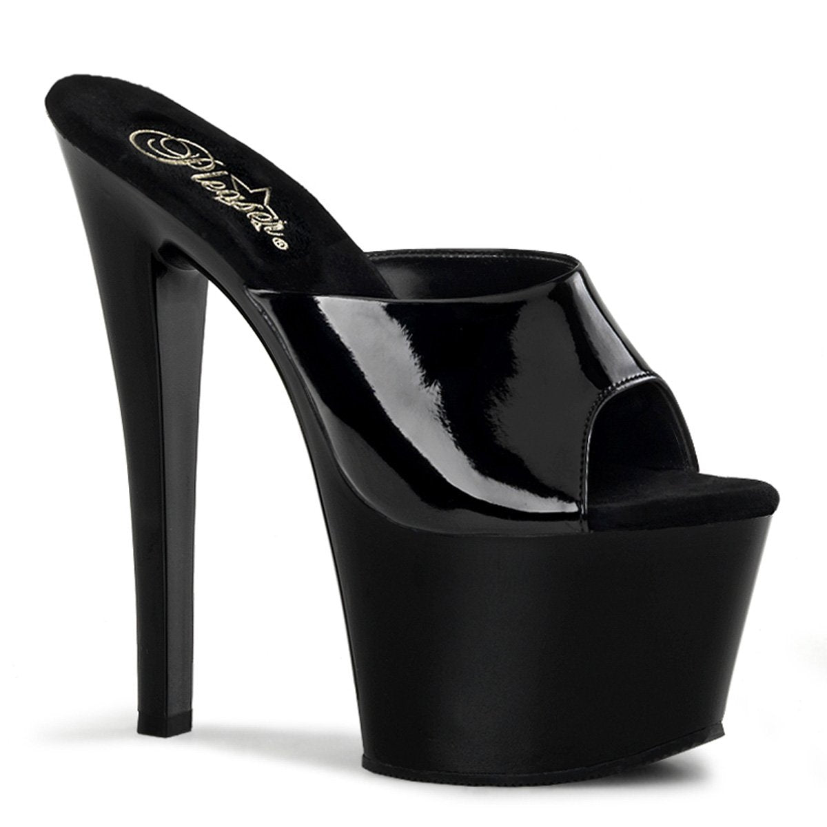 Sandalia de plataforma para pole dance.
Plataforma de resina acrilonitrilo butadieno estireno.
Resistente al impacto.
Planta de gamuza.
Suela antideslizante para mayor seguridad.
Taco 17 cm.